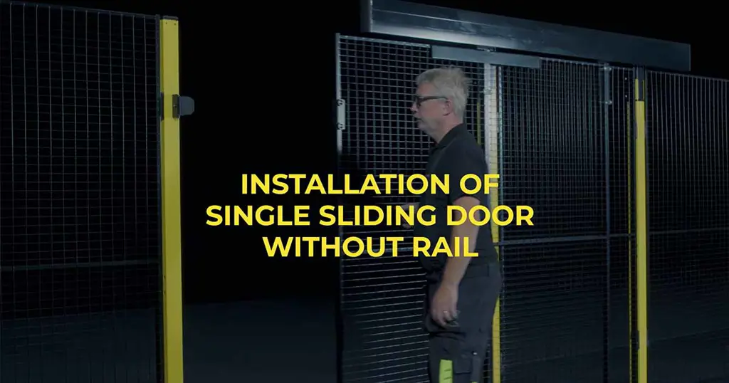 Montera enkel skjutport utan skena med Axelent