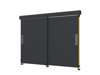 open double sliding door for machine guarding with sheet metasl panels from axelent 