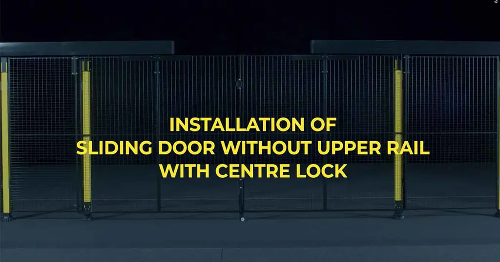 Montera skjutport utan skena med mittlåsning med Axelent