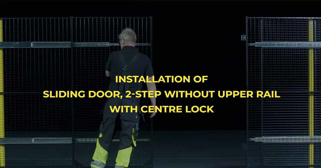 Montera skjutport utan skena med mittlåsning med Axelent