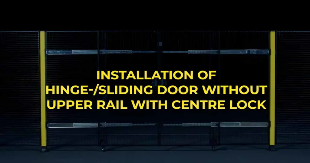 Montera kombinerad slag- och skjutport utan skena med mittlåsning med Axelent