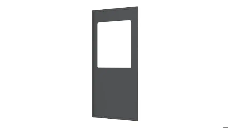 Plåtpanel med fönster