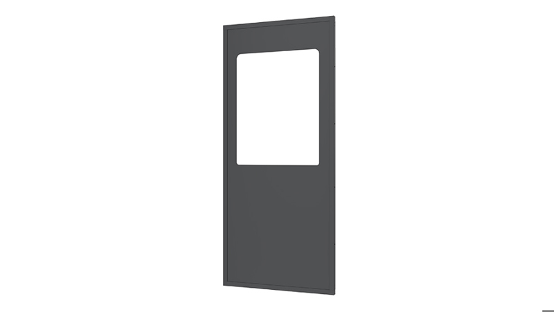 Plåtpanel med fönster