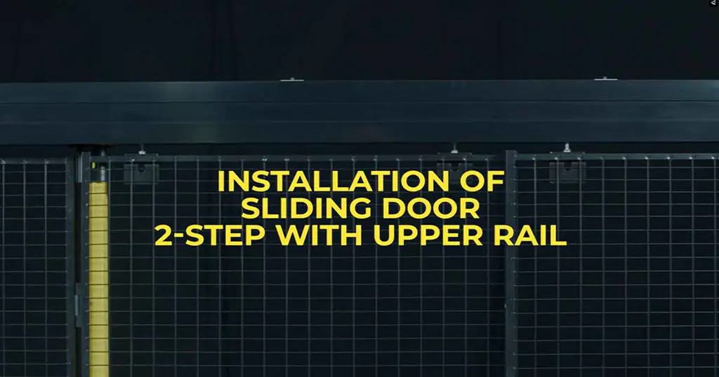 Montera dubbel teleskopskjutport med skena med Axelent