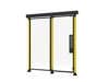 sliding door for machine guarding with plastic panels from Axelent