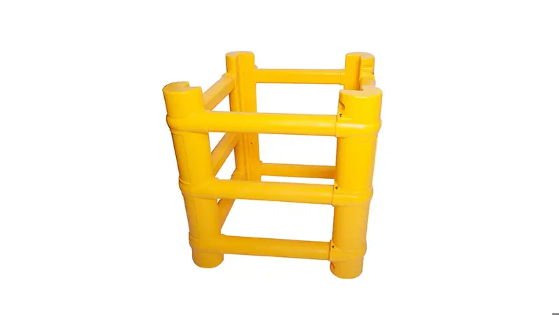 yellow column guard in plastic