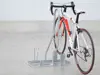 bike stand with safety bar and one bike
