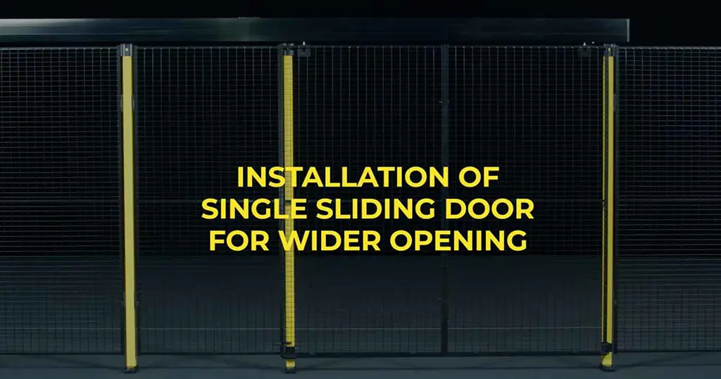 Montera enkel skjutport med bredare öppning med Axelent