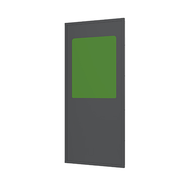 Plåtpanel med fönster