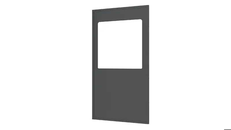 Plåtpanel med fönster