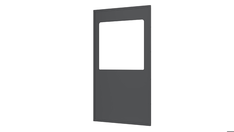 Plåtpanel med fönster