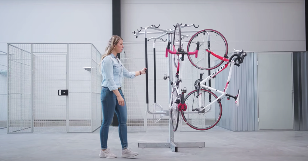 Spin12 - vårt roterande cykelställ med plats för upp till tolv cyklar